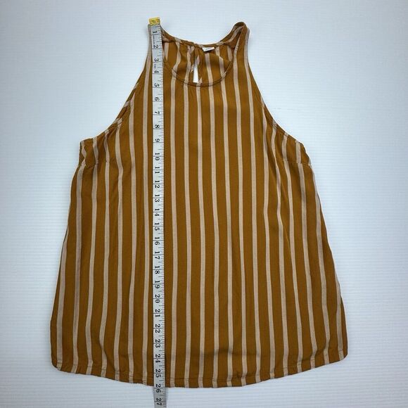 Old Navy Yellow White Striped Sleeveless Shirt Size Small - Picture 7 of 7